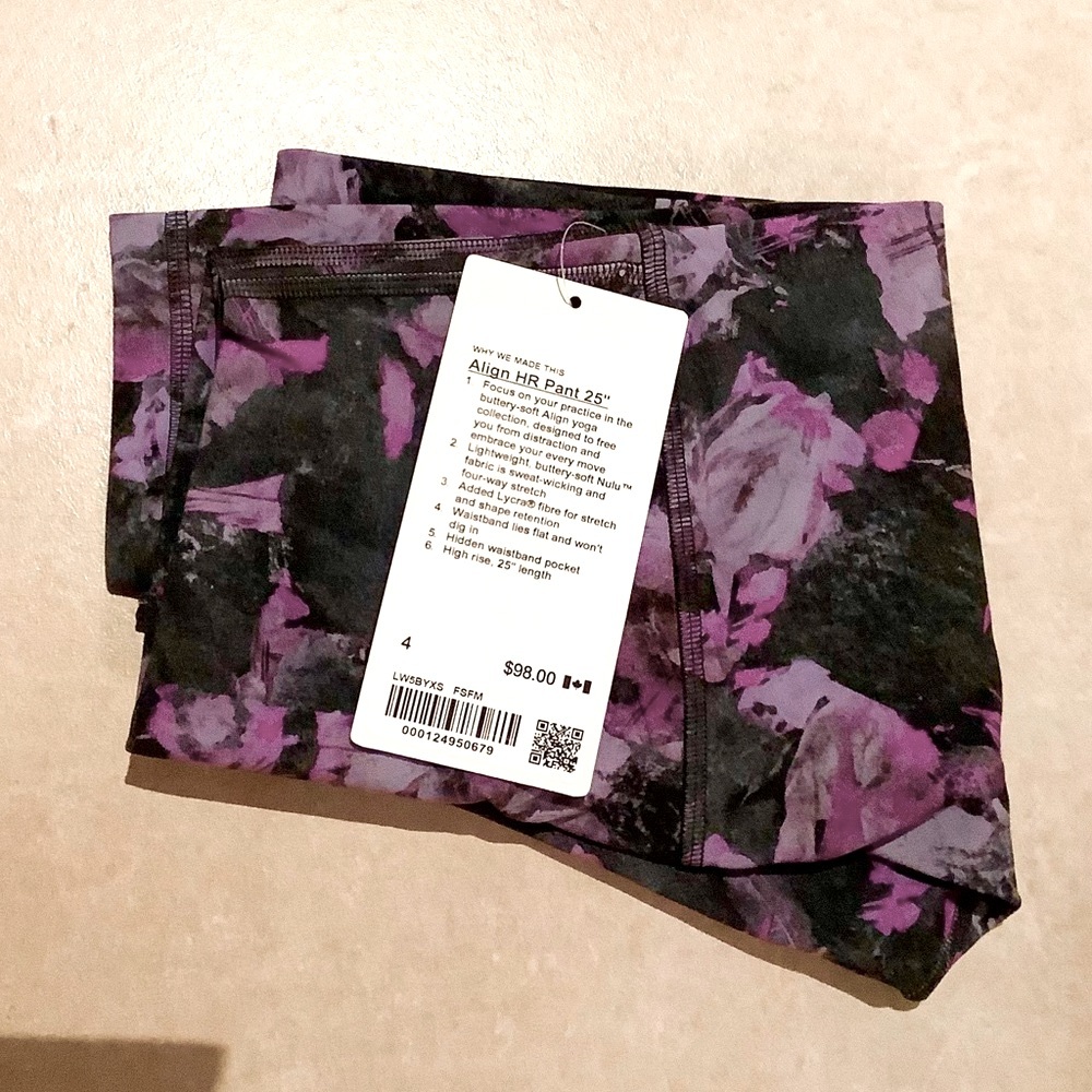Lululemon Align Leggings SZ 4 Floral NWT! 😍